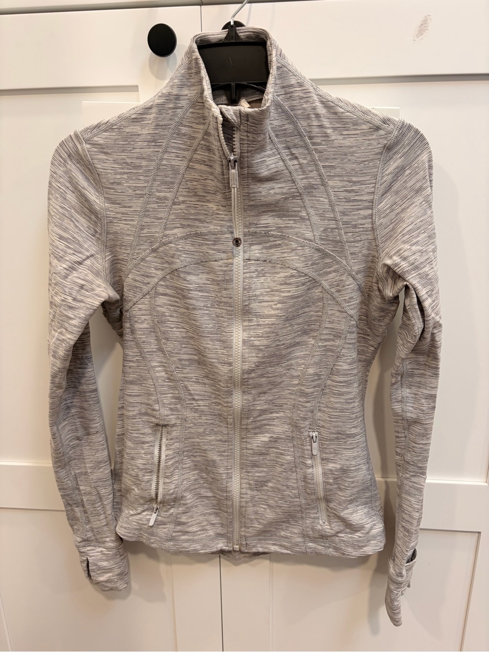 lululemon athletica Heathered Light Gray Zip-Up Utility Jacket